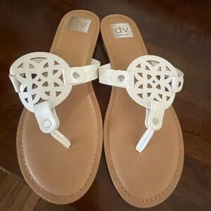 DV by Dolce Vita White and Tan Sandals